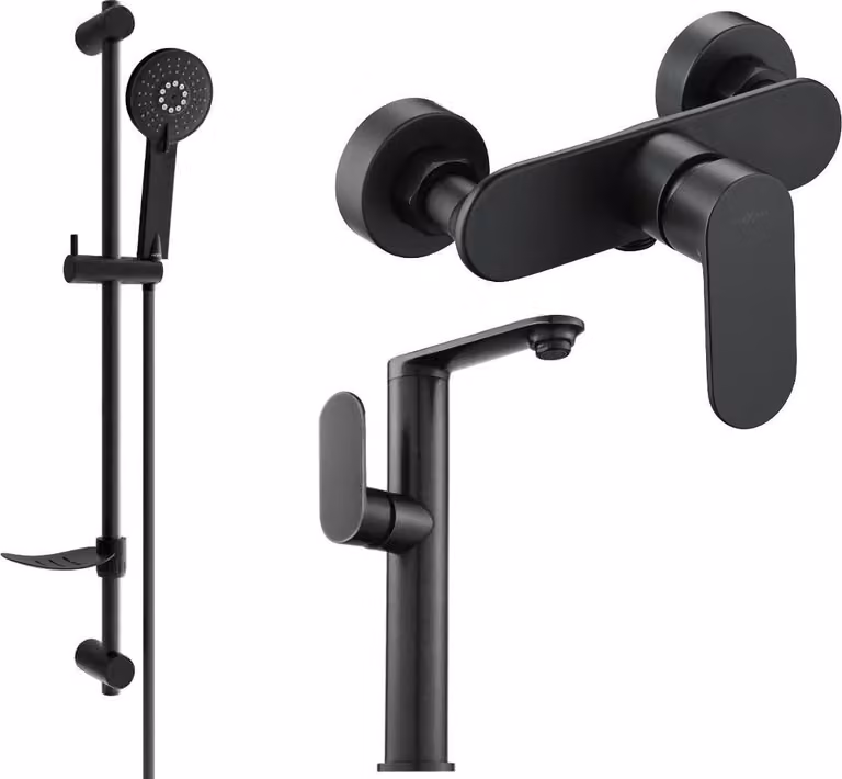 Mexen Milo DF40 set doccia, nero - 713154DF40-70