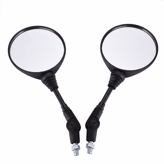 Dailygoods - Specchietti retrovisori - Accessori per motociclette - Universali - Neri - In plastica - Viti di montaggio da 10 mm - Adatti per motociclette - Destro e sinistro
