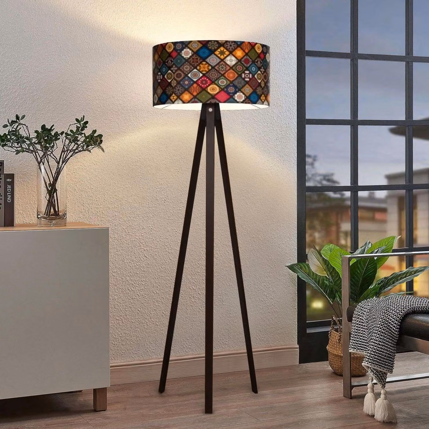 Lampada da terra 'Newport' 1 x E27 Multicolore