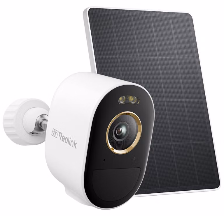 Telecamera di sicurezza Reolink 4K per esterni, con batteria, modello Argus 3 Ultra, inclusa pannello solare