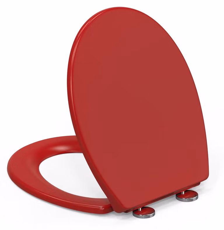 Copriwater a forma di "O", con sistema di chiusura ammortizzata, dimensioni 44,6 x 37,2 cm, per il bagno