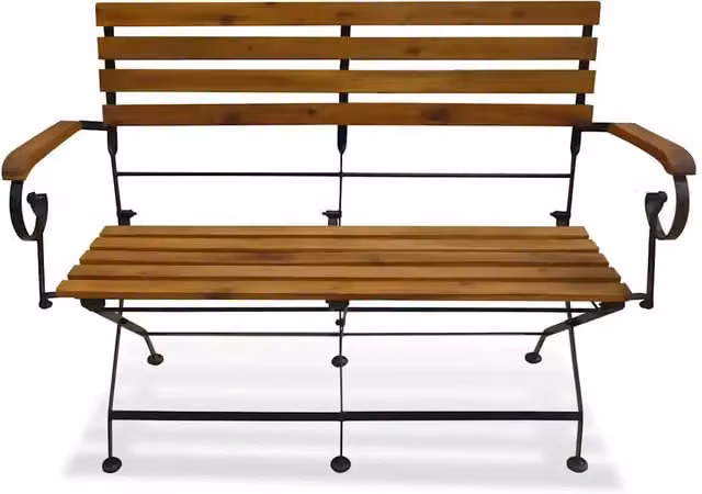Panchina da Giardino | Panca da Giardino Pieghevole 112 cm Legno Massello di Acacia