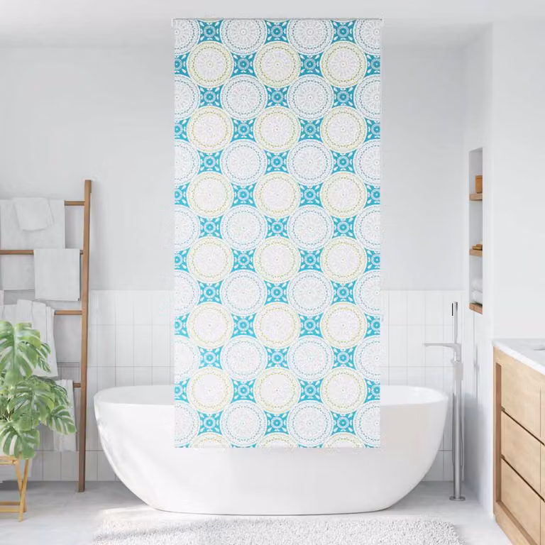 vidaXL Tenda a Rullo Doccia 90x240 cm Larghezza Tessuto 86 cm