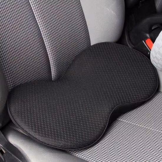 Cuscino a cuneo ergonomico e ortopedico, rialzo universale per sedili di auto, sedie da ufficio e sedie a rotelle (nero)