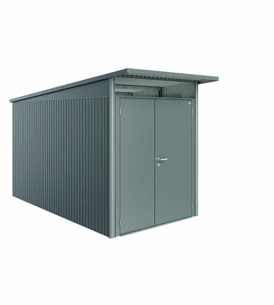 Casetta AvantGarde Misura A4 grigio quarzo metallizzato con porta a due battenti stretta