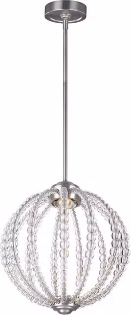 Sospensione Feiss Oberlin sfera nichel satinato LED
