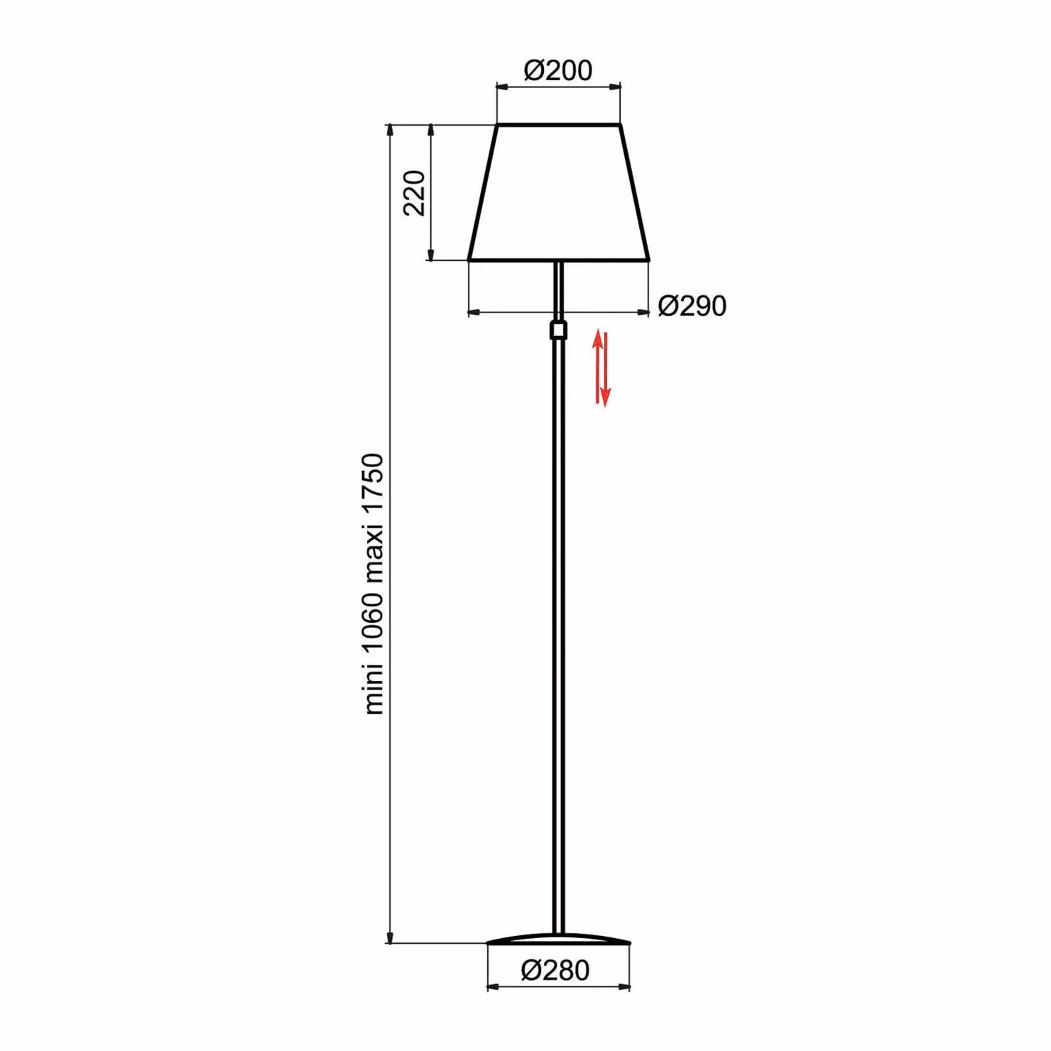 Aluminor Lampada da terra Store, Bianco / Opale, Soggiorno / Sala da pranzo, Metallo, Moderno, Lampada da terra
