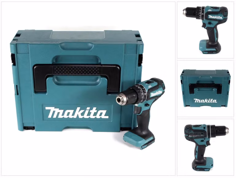 Makita DHP 485 ZJ Trapano avvitatore a percussione a batteria 18 V in valigetta Makpac - senza batterie, senza caricabatterie