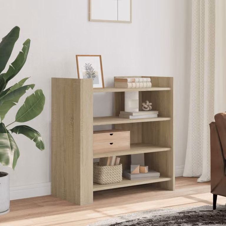 Credenza vidaXL in Rovere Sonoma e Legno Multistrato, L 73,5 cm x P 35 cm x H 75 cm