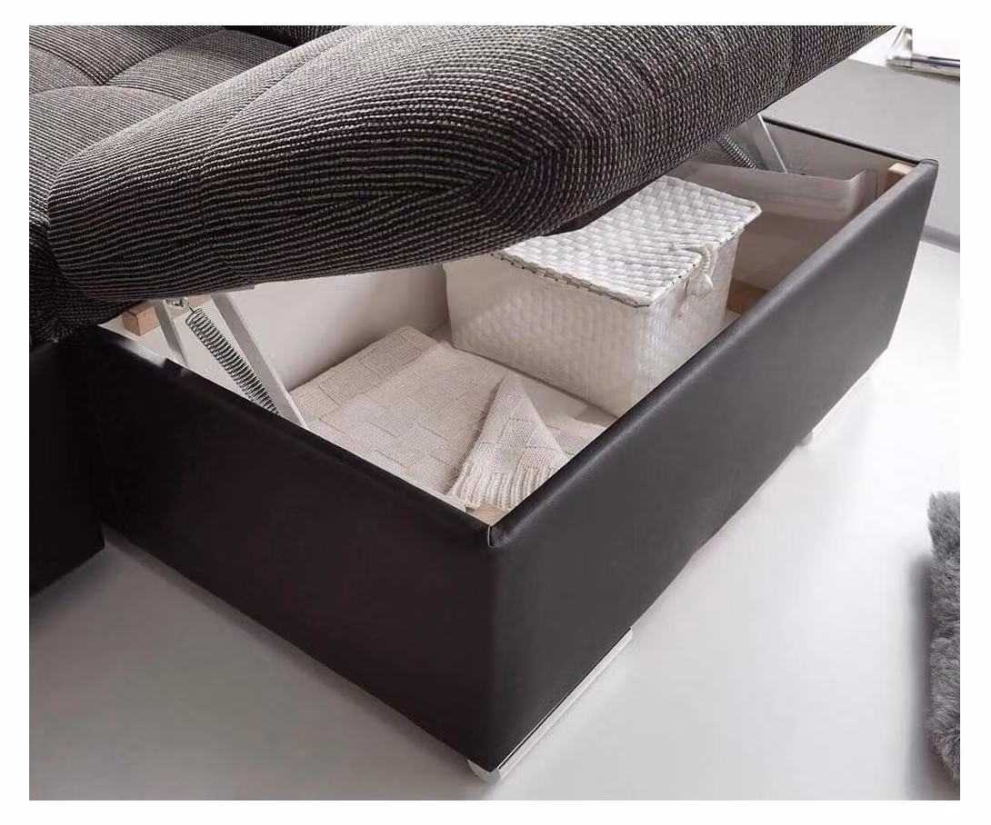 Ecksofa U-Form Sofa Wohnlandschaft Garnitur Polster Bettfunktion Design Modern