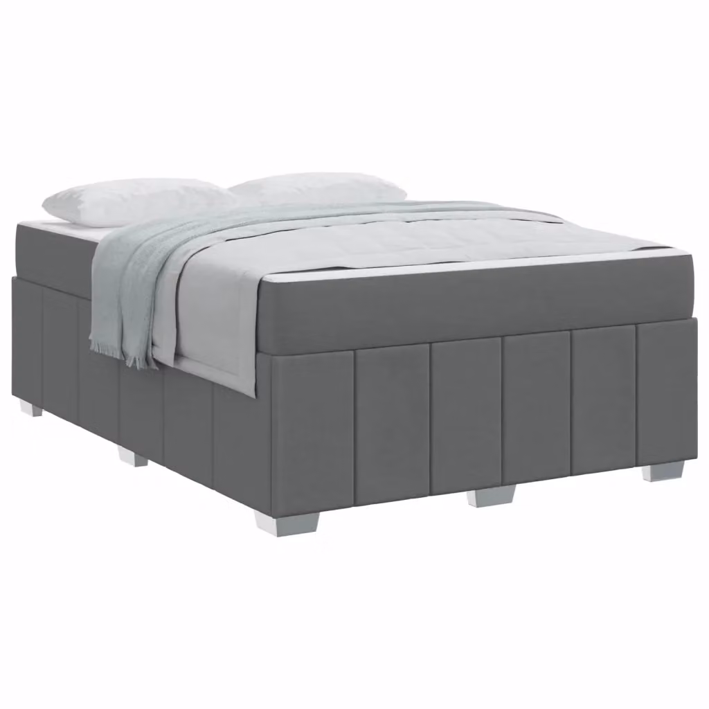 Struttura del letto imbottita vidaXL in tessuto e legno, L/P: 160 x 200 cm, Grigio – 2