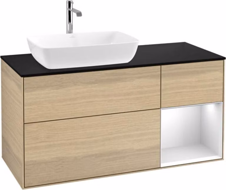 V&B mobile da parete Finion 120cm, Pl bla m, Reg wh. m Lac, Oa ven