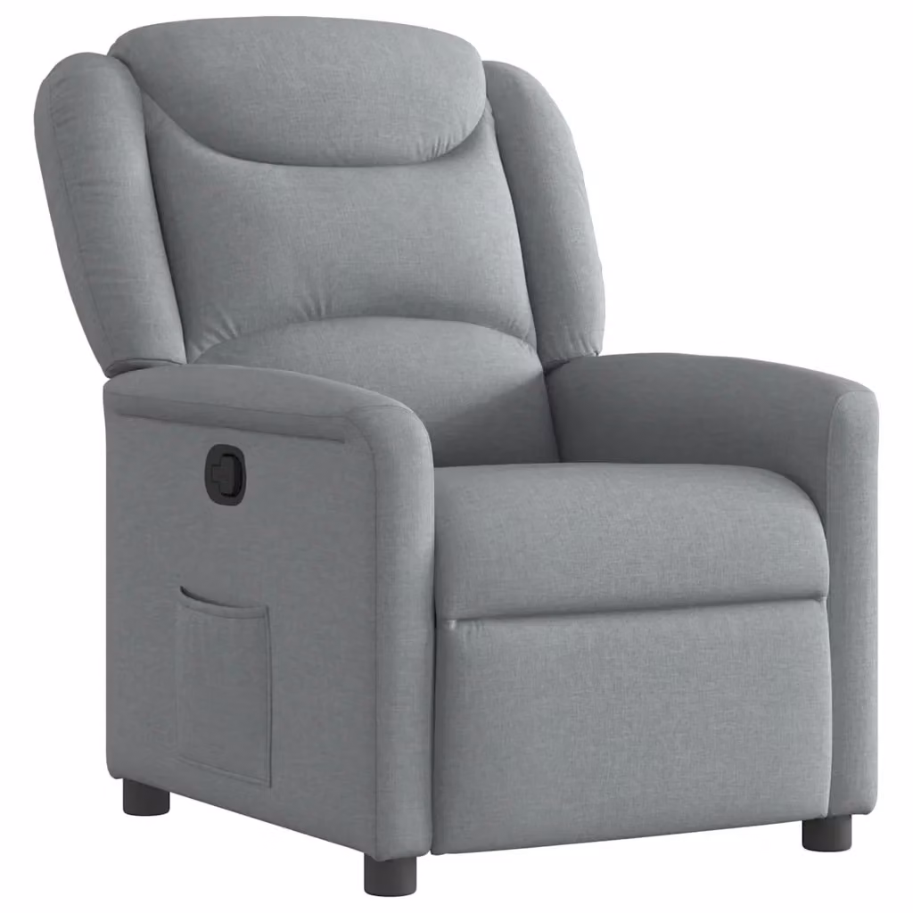 Poltrona Reclinabile Relax vidaXL in Tessuto Grigio con Braccioli e Apertura Automatica – 2