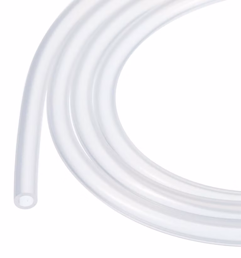 Tubo in silicone - Per alimenti - Trasparente - 2 m - Interno 2,5 mm x esterno 4 mm