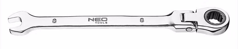 NEO TOOLS Chiave aperta da 8 mm con snodo e cricchetto