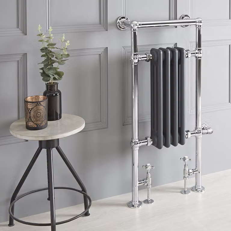 Scaldalviette Misto Antracite Elizabeth - 930 x 450mm - Scelta di Termostati & Copri Cavo