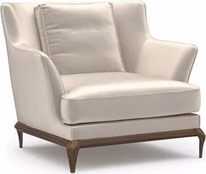 Design Modern Weiß Sessel Wohnzimmer Polstermöbel Einrichtung Textil