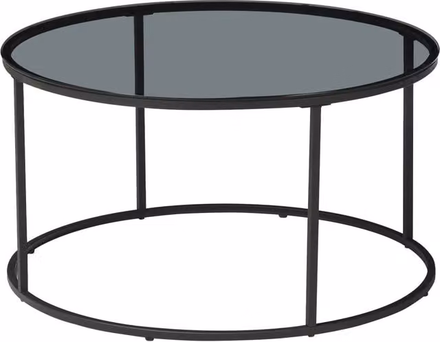 Tavolino/consolle 45 x 80 cm vetro temperato nero fumé 03_0010806