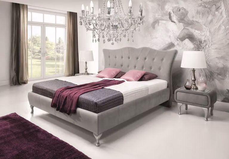 Bett Chesterfield Polsterbett Luxus Doppel Schlafzimmer Designbett Betten