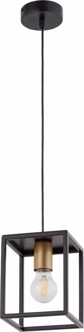 Lampada a sospensione decorativa loft industriale nero-oro Vigo 1xE27 15W Sigma Lighting