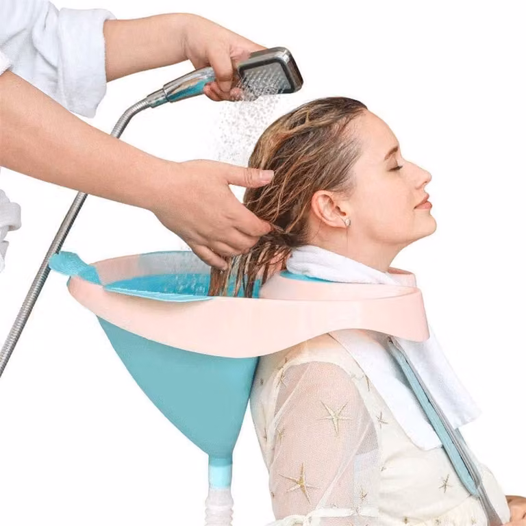 Lavabo portatile per lo shampoo, ideale per anziani e persone con disabilità
