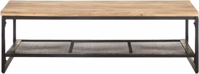 Tavolino da salotto rettangolare VIDAXL in legno di mango marrone L: 110 cm, P: 60 cm, H: 35 cm