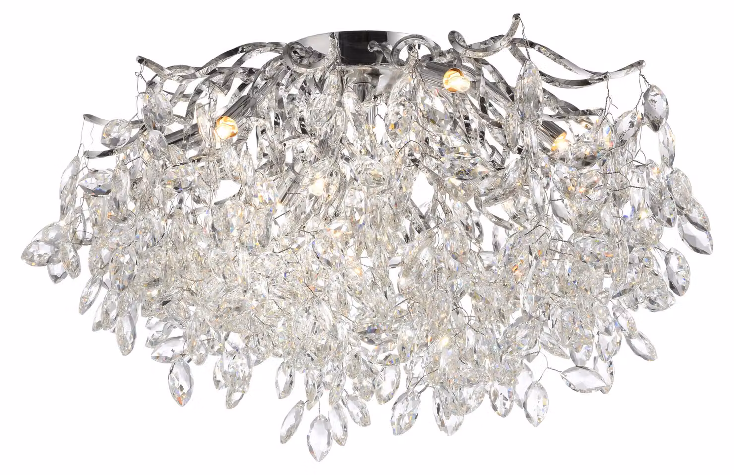 PAUL NEUHAUS RICICLE Lampadario con pendenti in cristallo, cromo lucido PN 6053-17