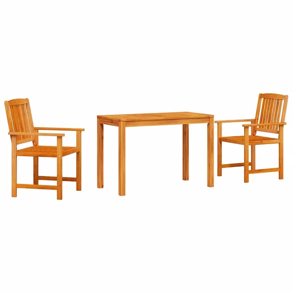 Set da pranzo per giardino e terrazza vidaXL in legno di acacia marrone, 3 pezzi – 2