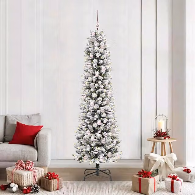 Albero di Natale artificiale moderno vidaXL, colore bianco, Altezza: 210 cm – 1
