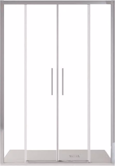 Porta Parete Doccia 170 cm 2 Ante Scorrevoli in Cristallo Trasparente 6mm H195 Bonussi Vivian