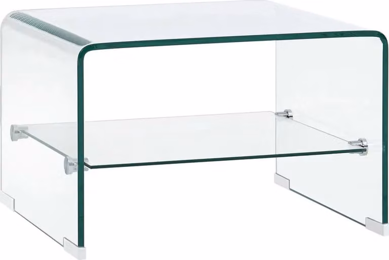 vidaXL Tavolino trasparente 50×45×33 cm in vetro temperato - Tavolino - Tavoli da caffè - Tavolino - Tavoli laterali