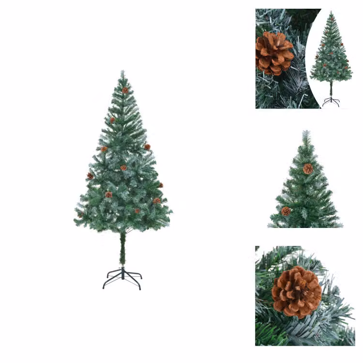 vidaXL Albero di Natale artificiale con pigne 180 cm - Alberi di Natale