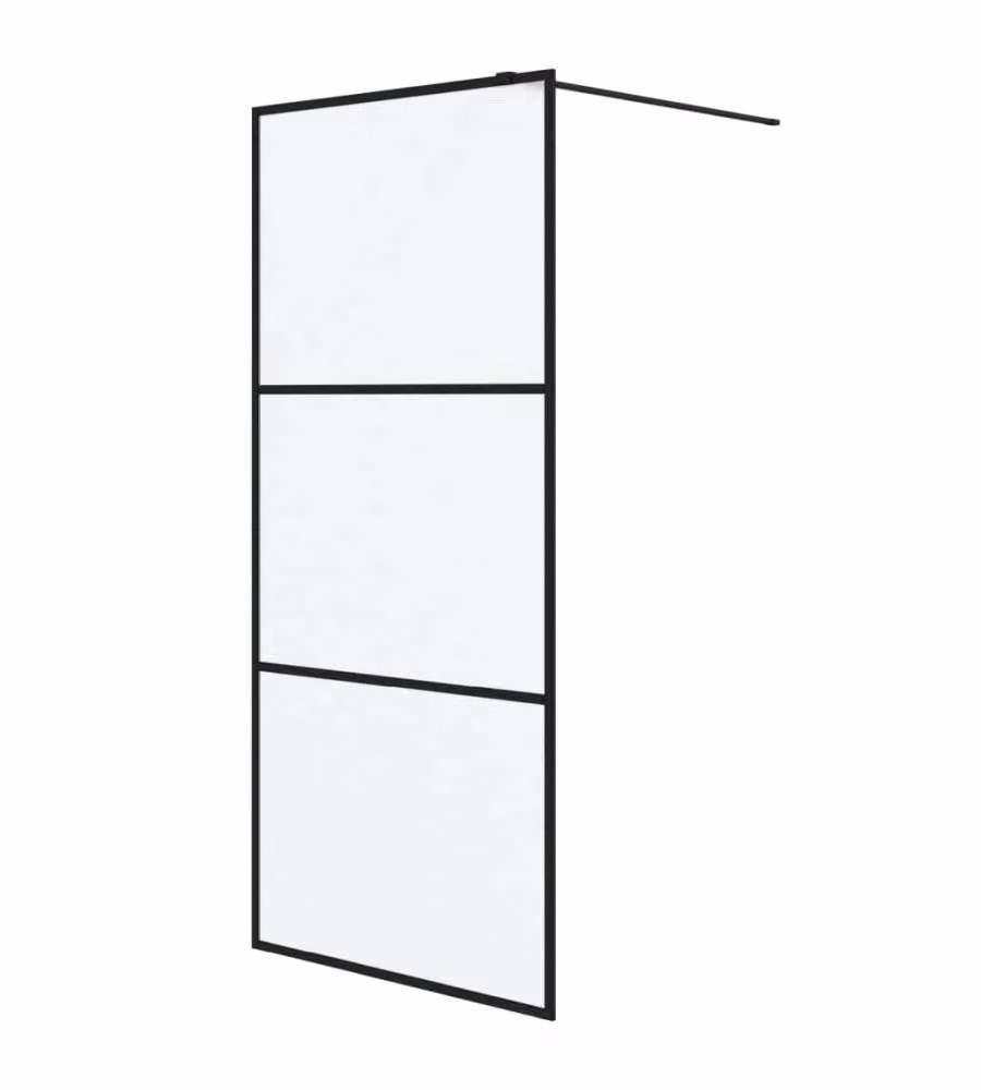 Parete Doccia Walk in vidaXL in Vetro Smerigliato, L: 90 cm, H: 195 cm