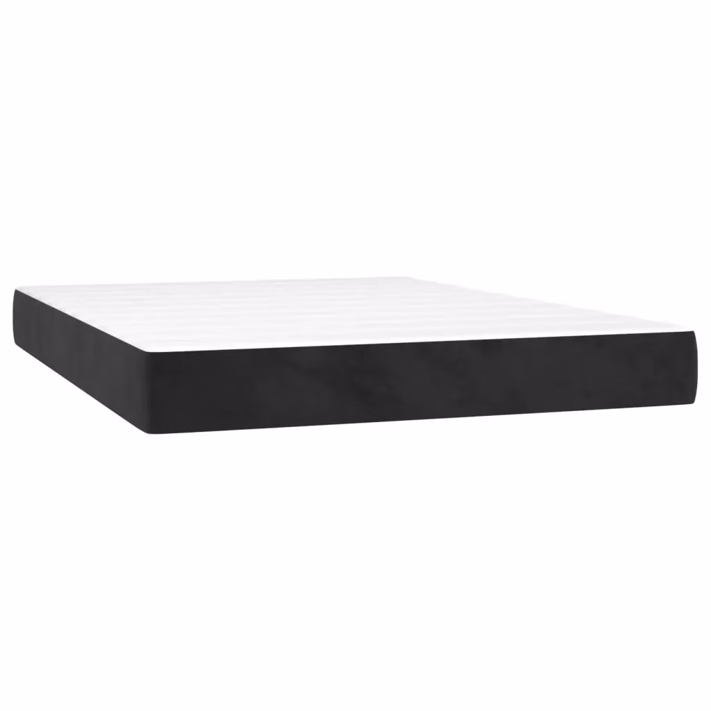 Materasso Ibrido vidaXL in Velluto Nero L: 140 cm, P: 190 cm, H: 20 cm – 2