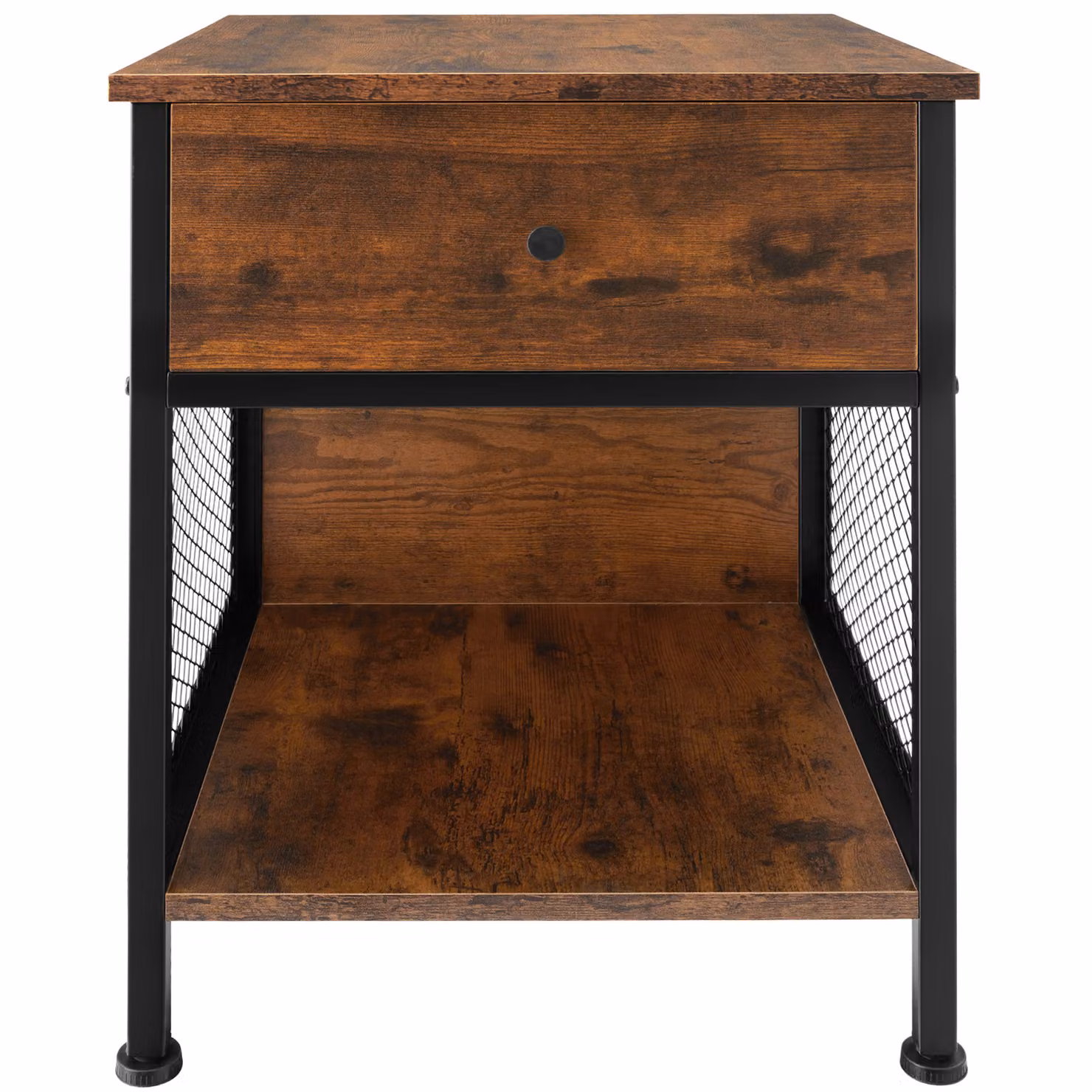 Comodino in stile industriale TecTake GmbH, marrone e nero, L: 45 cm, P: 46 cm, H: 55,5 cm – 2