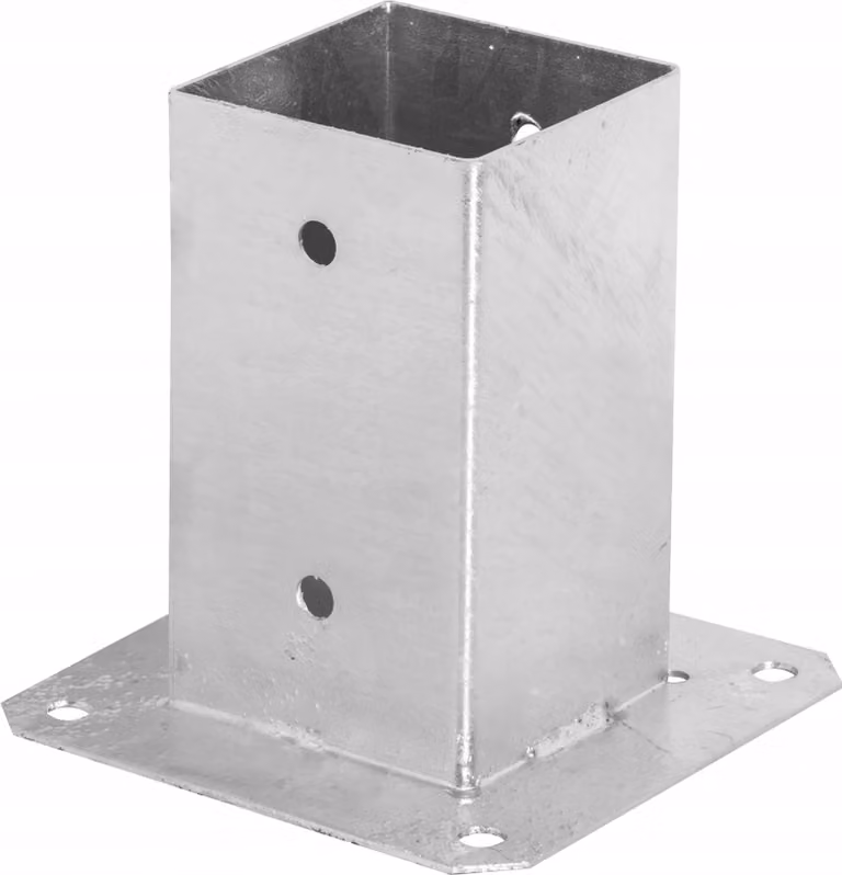 Base per palo in acciaio da avvitare 100x100 mm