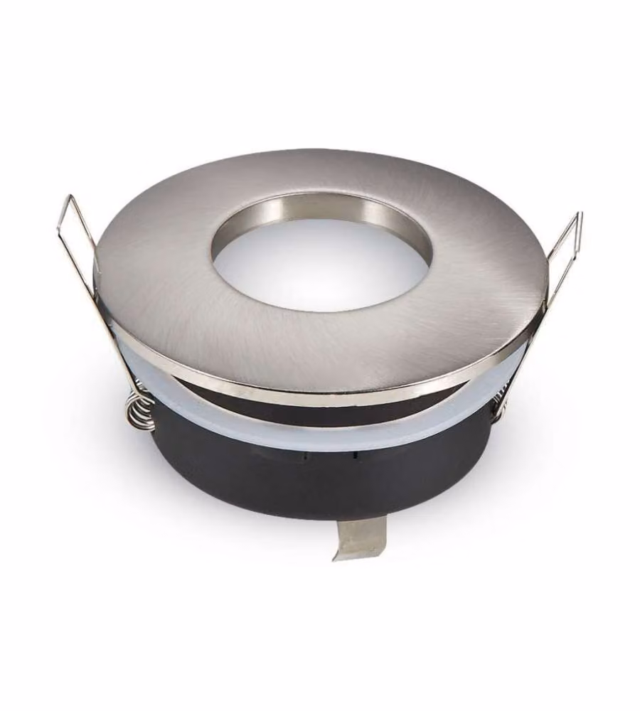 Portafaretto LED da Incasso Rotondo GU10 e GU5.3 (MR16) Colore Grigio Satinato IP54