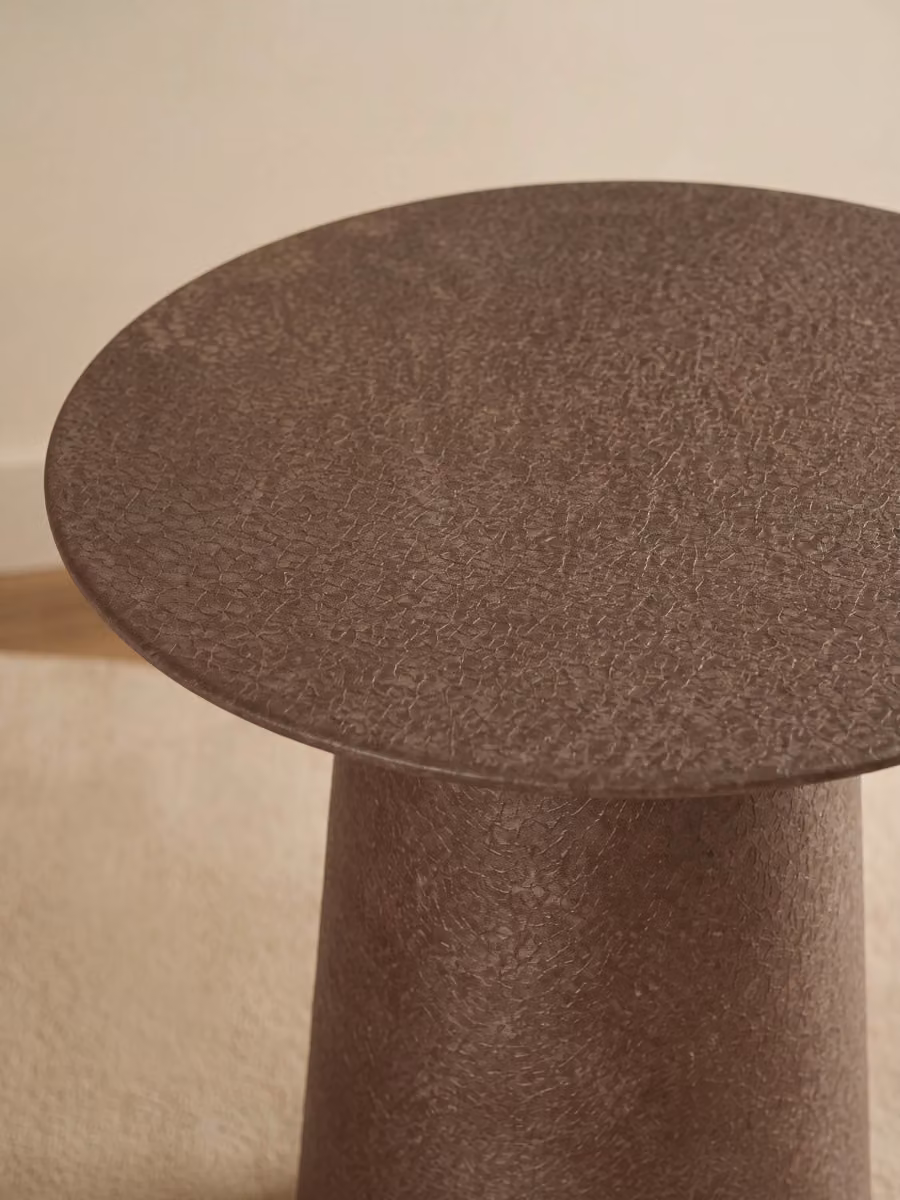 Tavolino da caffè rotondo Tokyo marrone Kenay Home L: 45 cm, P: 45 cm, H: 45 cm – 2
