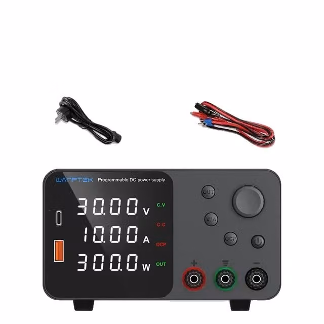 Alimentatore DC, tensione e corrente regolabili, display digitale, TPS3010