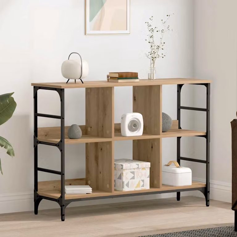 Credenza moderna vidaXL in rovere marrone L: 102 cm, P: 32 cm, H: 73,5 cm