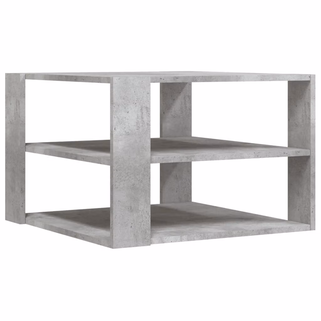 Tavolino da Salotto Grigio Cemento 58x58x40 cm Multistrato