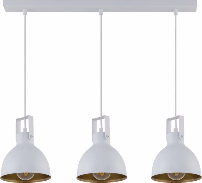 Lampada a sospensione decorativa tripla bianca loft retrò Mars 3xE27 15W Sigma Lighting
