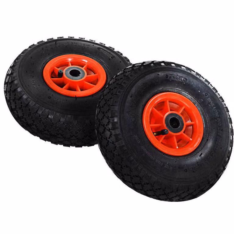 Ruote Carrello a Mano 2 pz Gomma 3.00-4 (245x82)