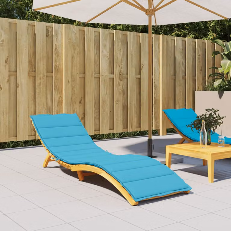 vidaXL Cuscino per Lettino Turchese in Tessuto Oxford Idrorepellente e Traspirante L: 70 cm, P: 70 cm, H: 4 cm