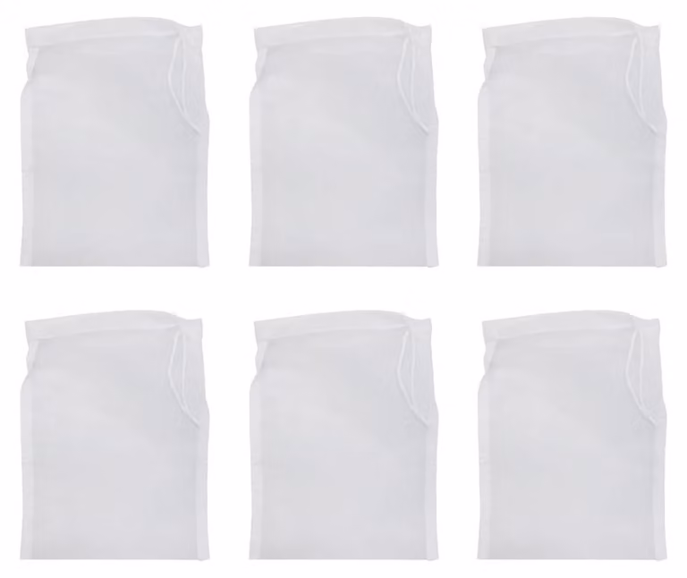 6 sacchetti filtranti in nylon per Bevanda alle noci, maglia da 200, dimensioni 10x15 cm, lavabili