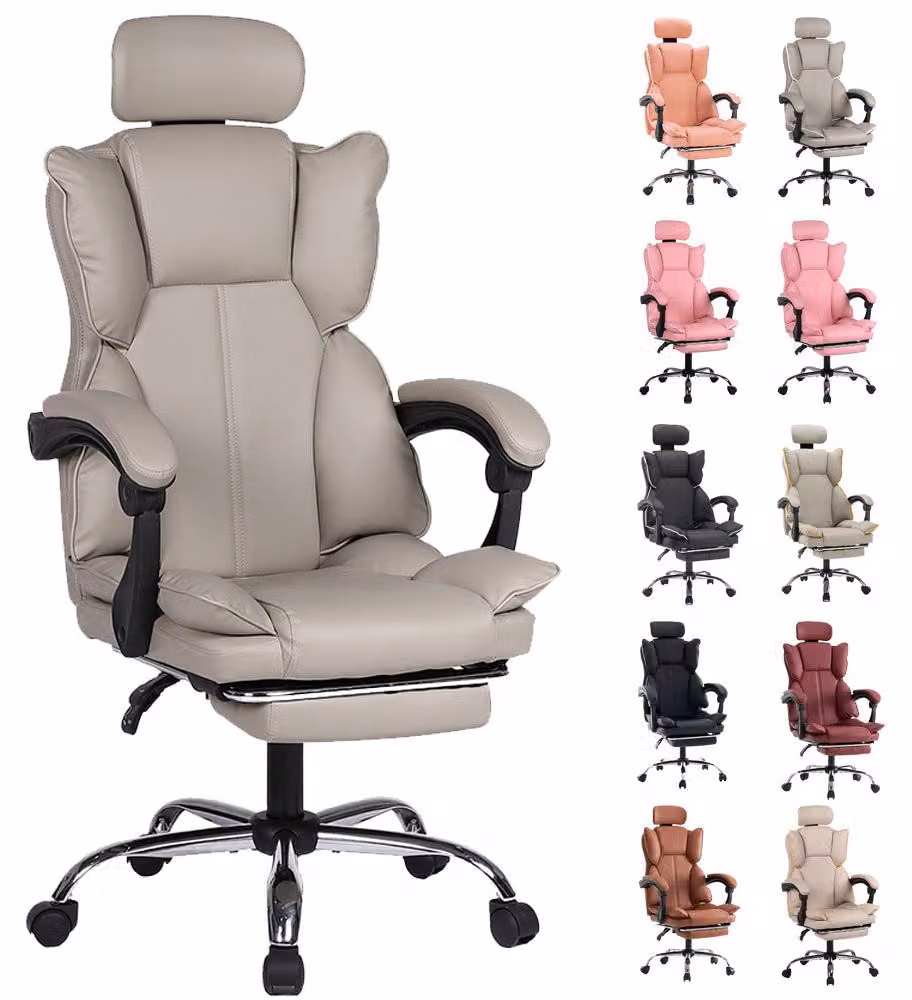 Sedia da gaming, ergonomica, con altezza regolabile, schienale robusto, colore viola e bianco