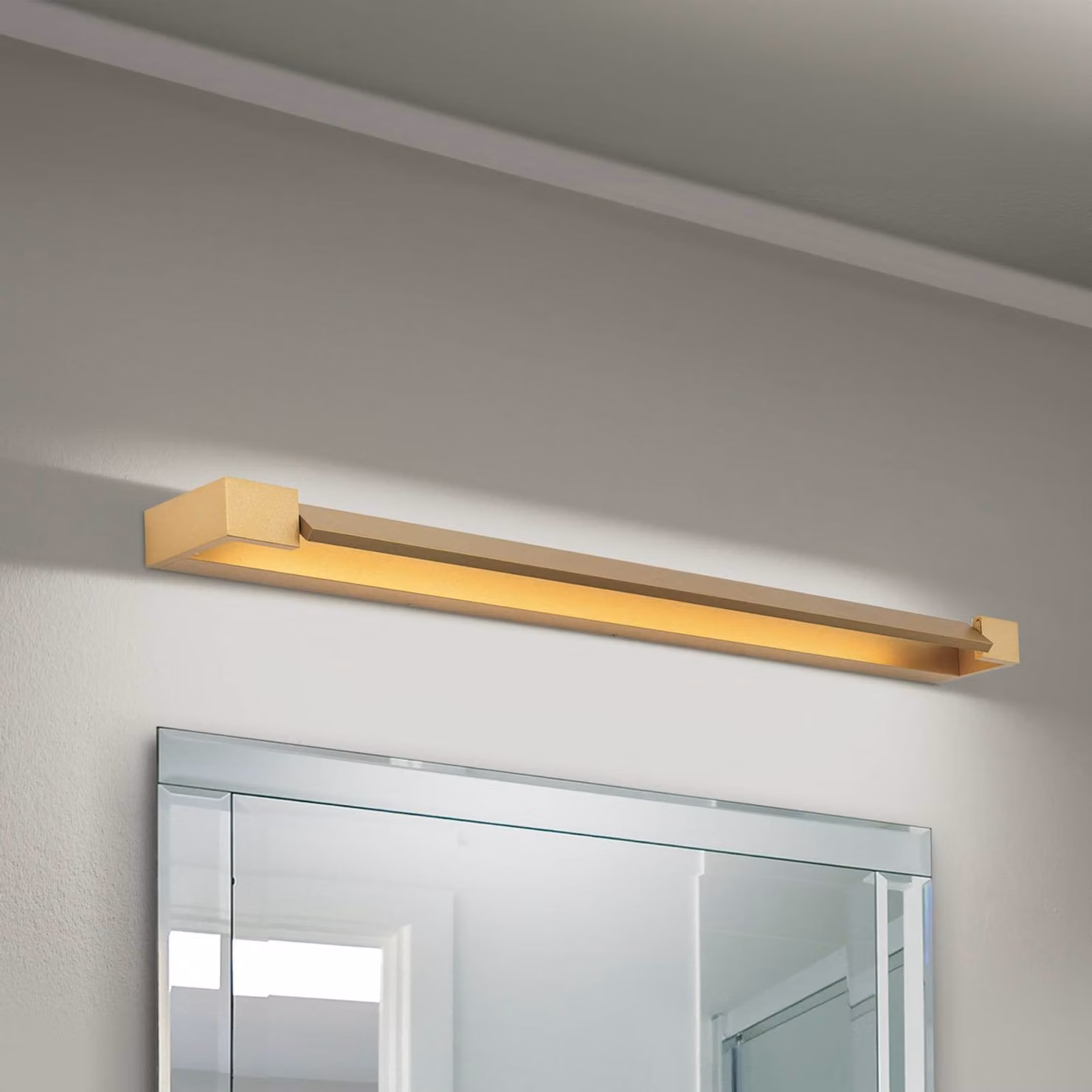 ORION Applique da parete Marylin, Ottone / Oro, Bagno, Alluminio, Moderno, Applique