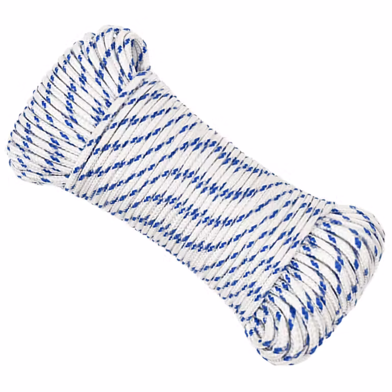 Corda multiuso vidaXL in plastica, Bianco e Blu, Lunghezza: 25 m, Diametro: 4 mm