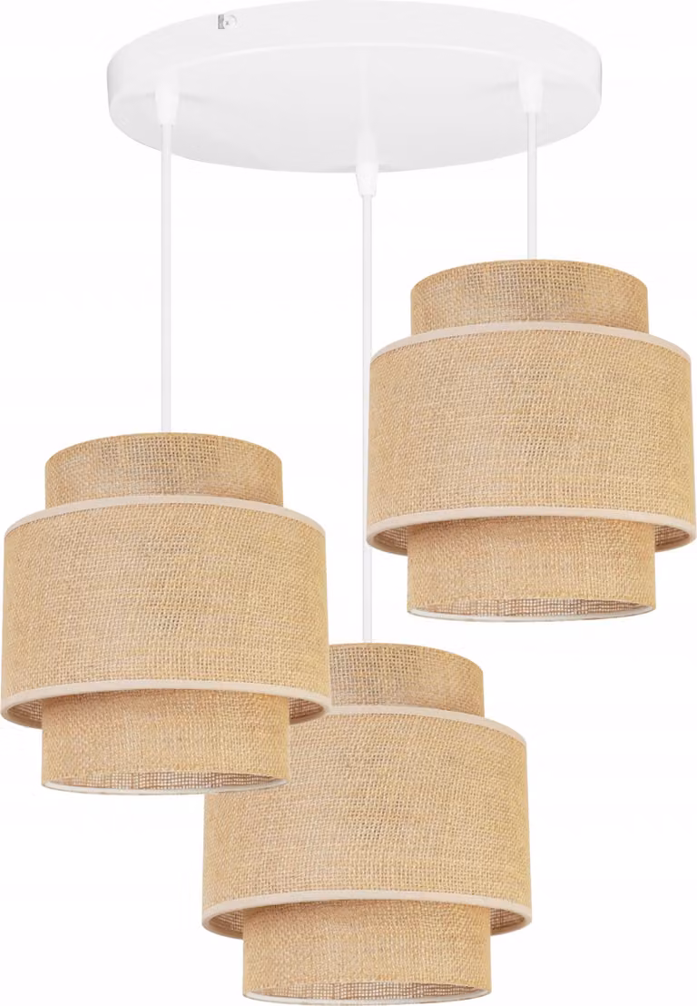Lampada a sospensione, lampadario da soffitto, paralume, Boho Juta