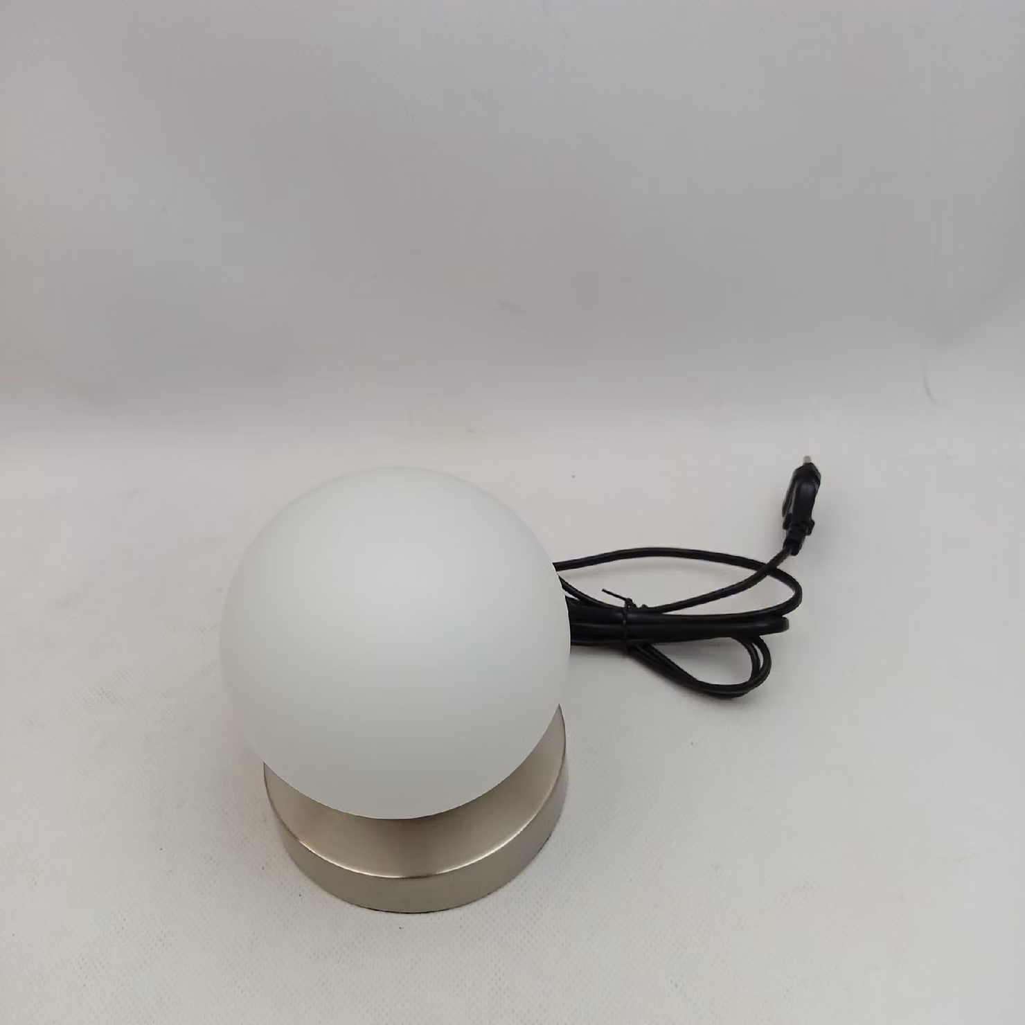 Lampada da tavolo PRINZ II argento-bianca 1xE14x40W in vetro, dimensioni: 15x12x12 cm, IP20, RL